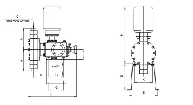 Installation Diagram (PVC) of Mechanical Diaphragm Metering Pump