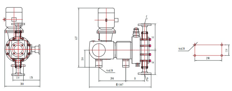 LDJ3-M Hydraulic Diaphragm Metering Pump Installation Diagram