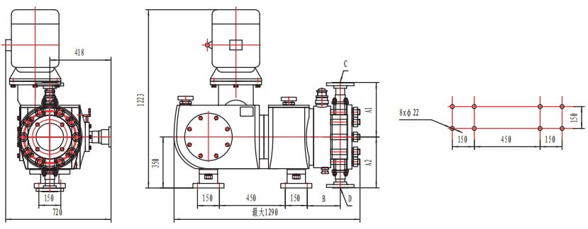 LDJ6-M Hydraulic Diaphragm Metering Pump Installation Diagram