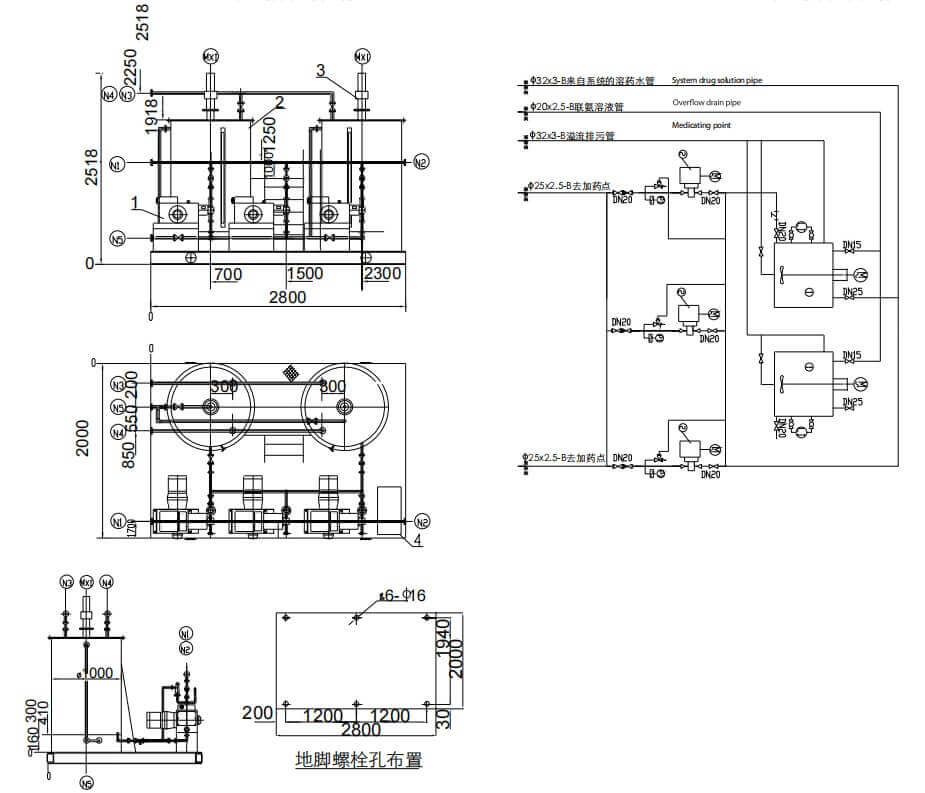 Ammonia metering pump dosing system