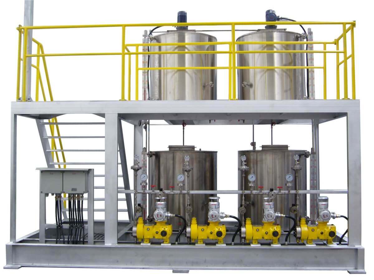 Four-Tank Four-Pump Chemical Dosing System