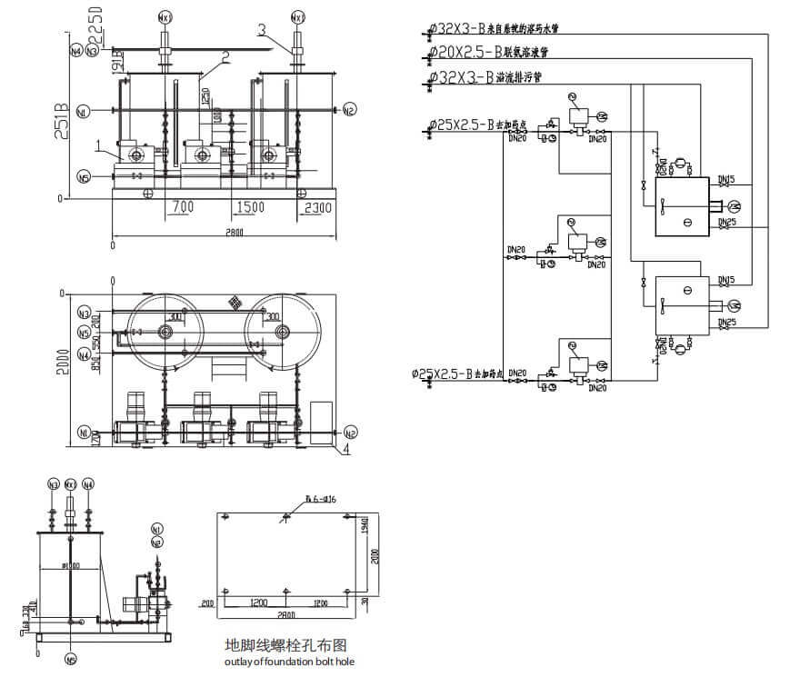 Hydrazine metering pump dosing system