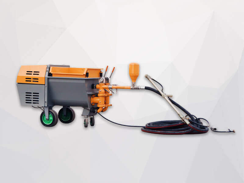 double piston cement spraying machine