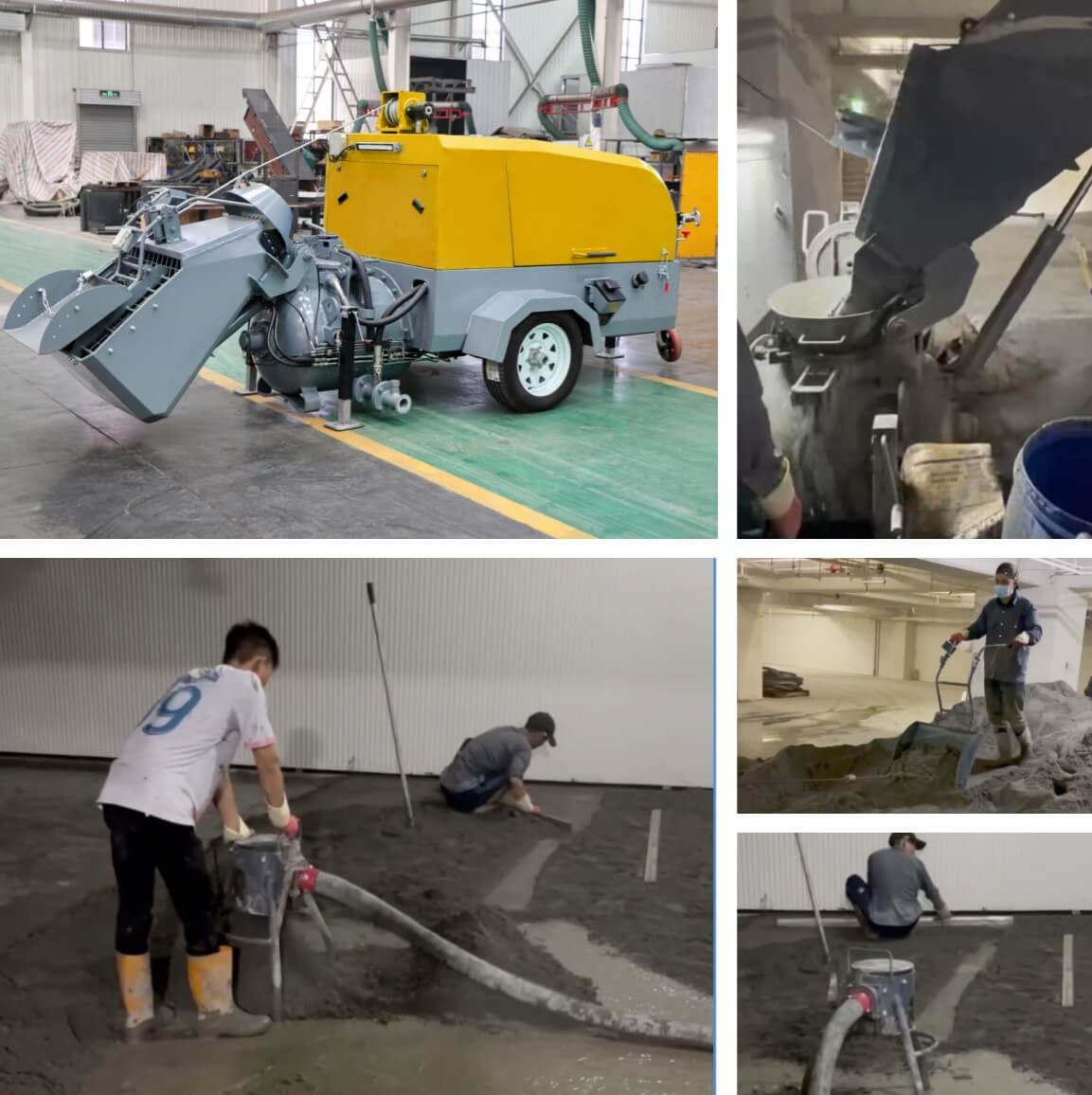 Floor screed conveyor application