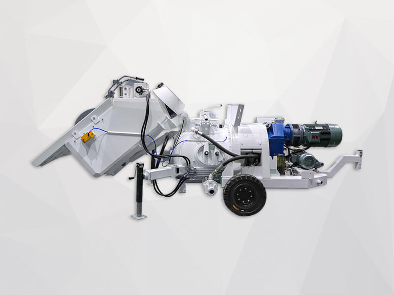 Mixing and pumping pneumatic machine for large volume of screeds