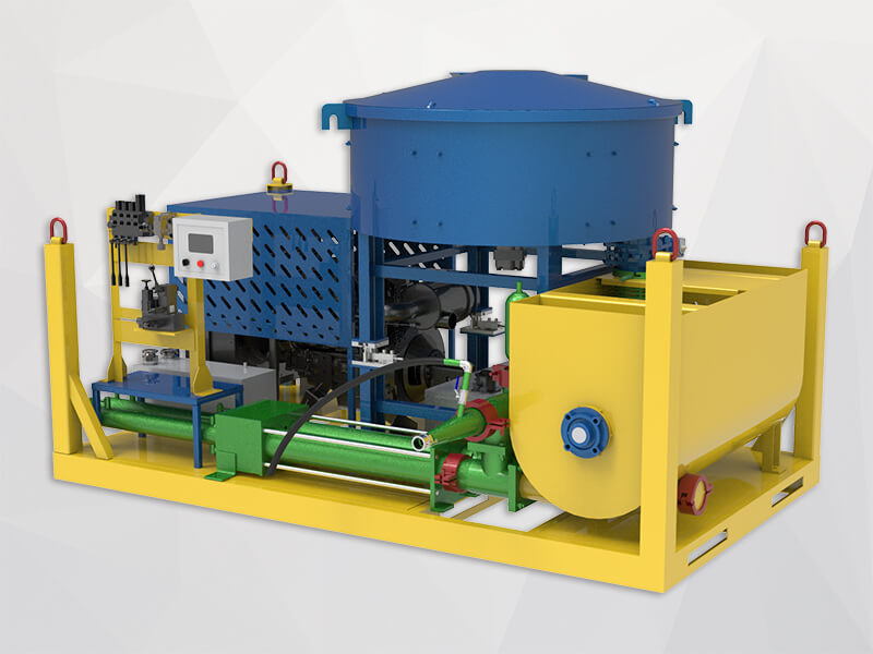 Self-leveling mortar mixing plant