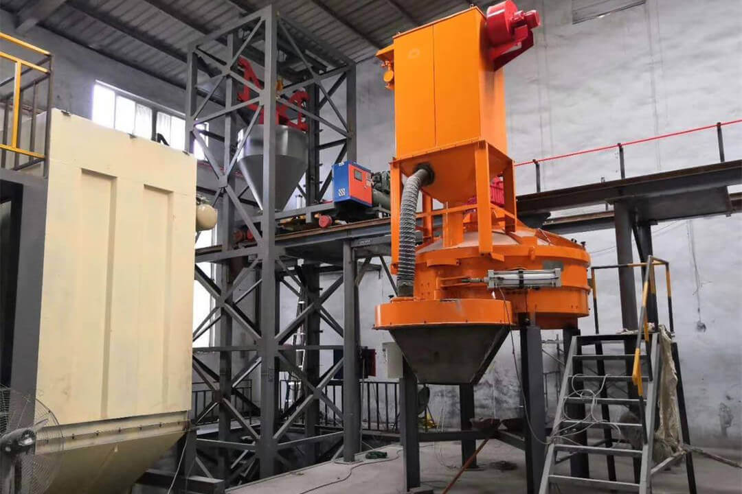 pneumatic discharge planetary mixer precast concrete manufacturing