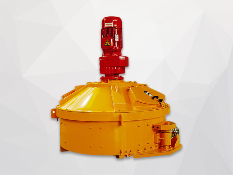 planetary concrete mixer with hydraulic pneumatic discharge door