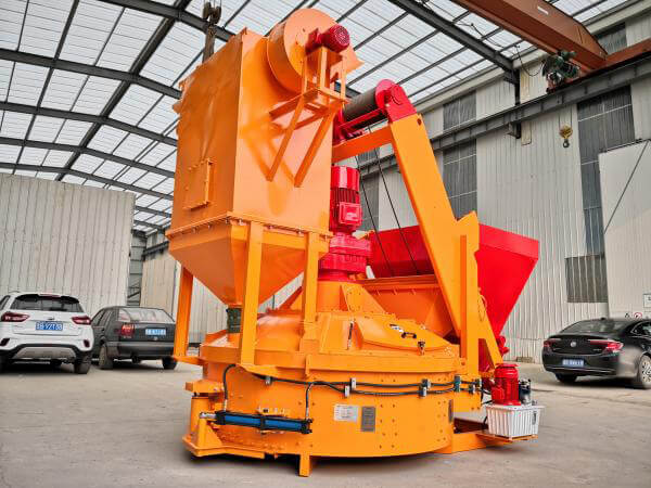 Precast Refractory Block Ceramics Planetary Concrete Mixer With Lift Hopper