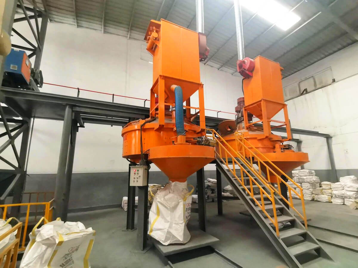 Vertical Shaft planetary concrete mixer with lift
