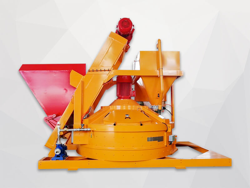 planetary concrete mixer with skip hoist