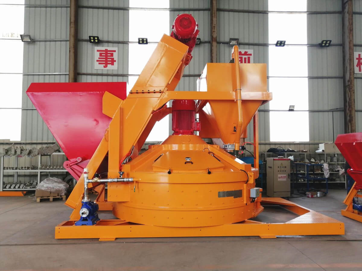 planetary mixer with lift skip hoist site use
