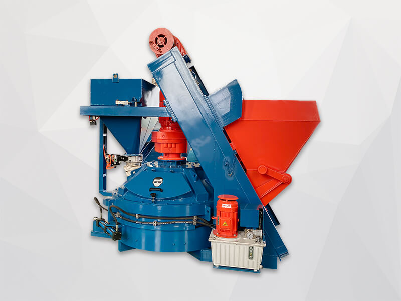 vertical axis planetary concrete mixer with skip hoist