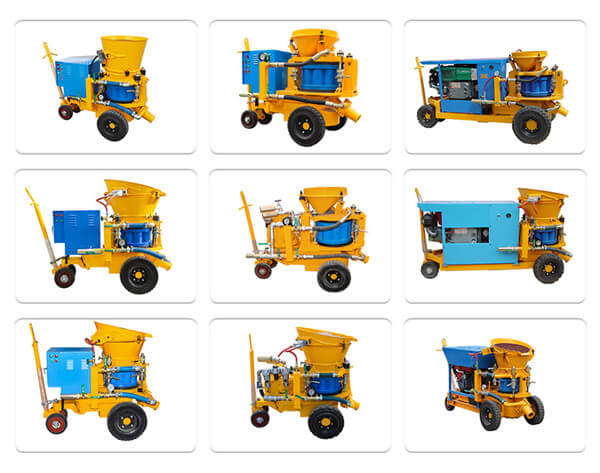 dry concrete spraying machine