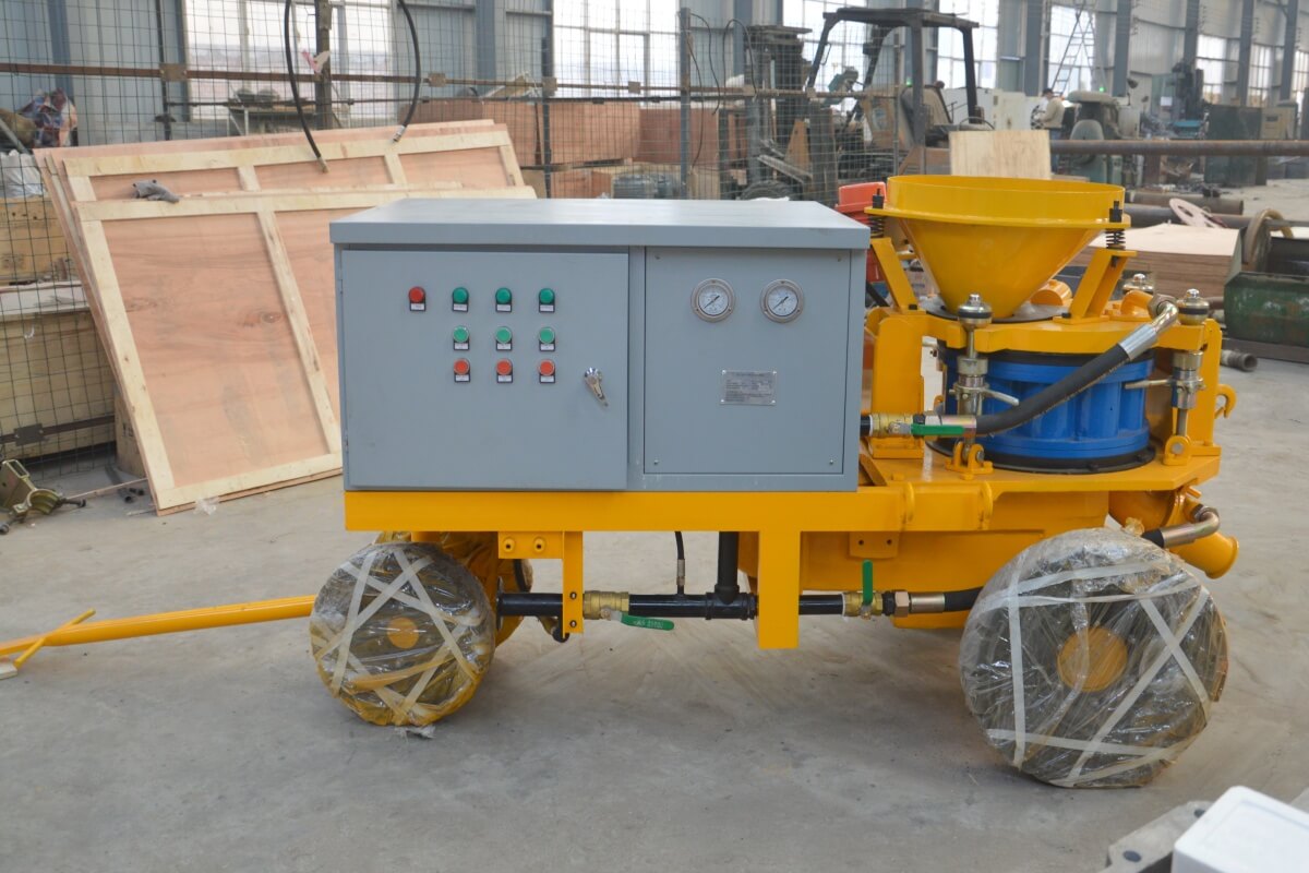 electric wet mix shotcrete machine with wheels