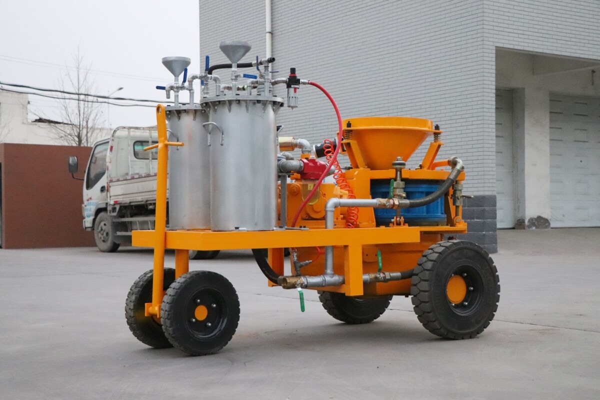 pneumatic motor concrete spraying machine