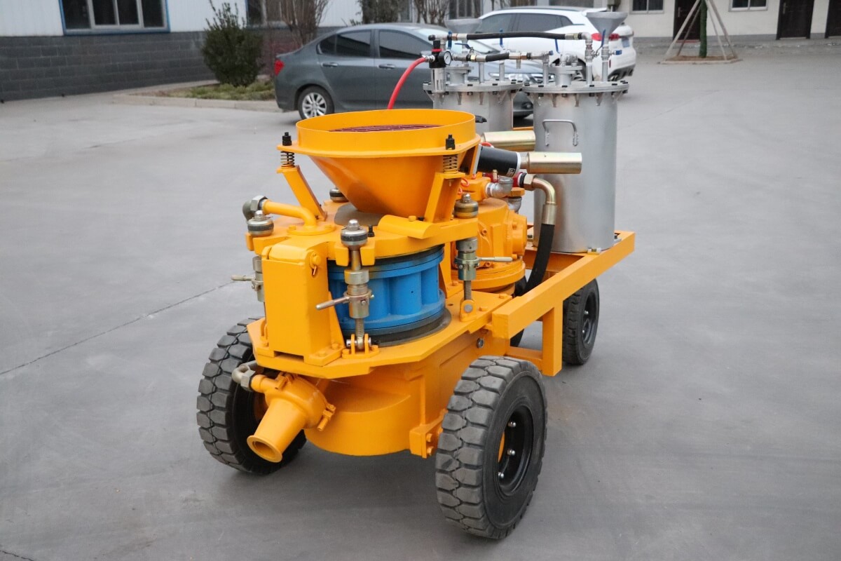 wet mix shotcrete machine with pneumatic motor