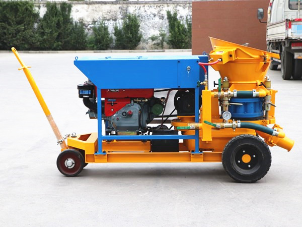 Diesel engine dry mix concrete spraying machine