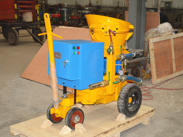 Electric motor dry mix concrete spraying machine