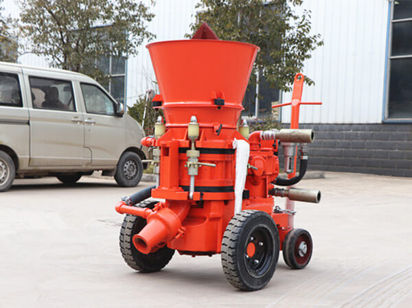 Pneumatic motor dry mix concrete spraying machine