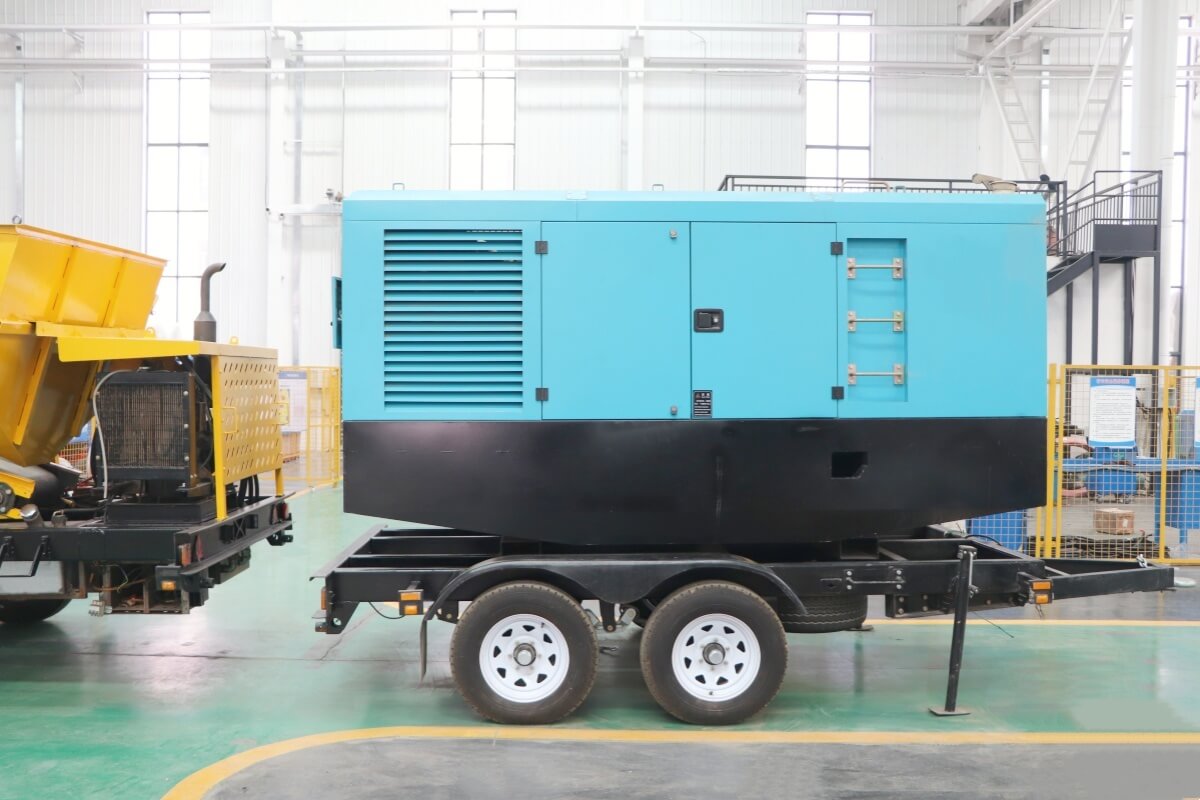 Air compressor unit for shotcreting machine