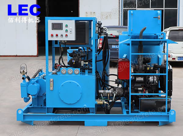 Tunnel lining grout plant grout pump