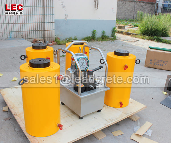 250 ton double acting solid hydraulic ram jack