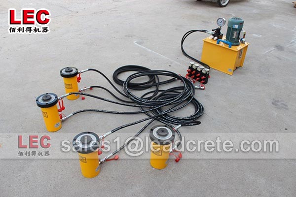 Double acting hydraulic lifting jack