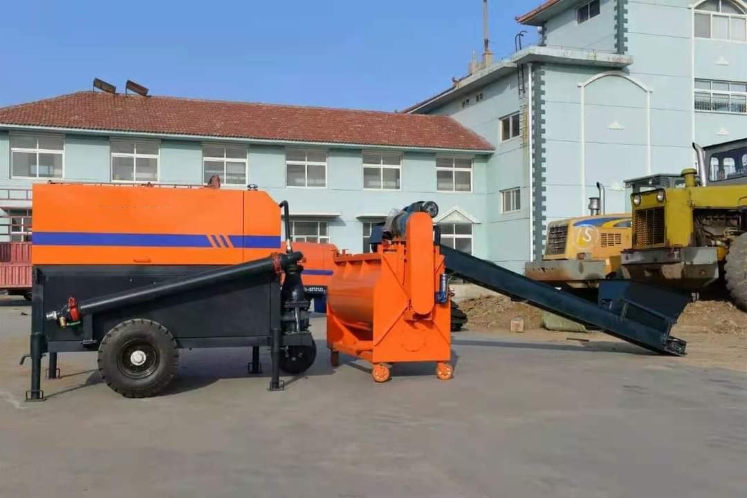 Aircrete foam concrete mixing and pumping machine