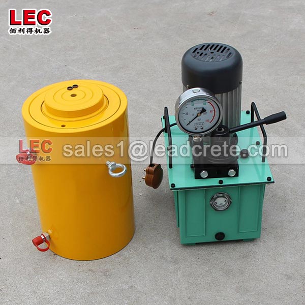 Double acting 200 ton hydraulic jack