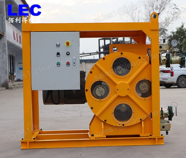 High efficiency peristaltic pump for concrete