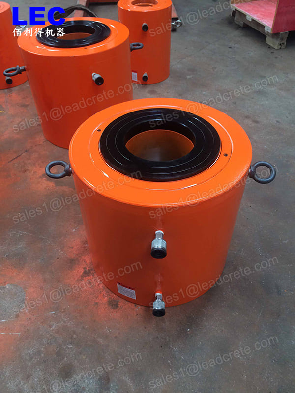 Large double acting high tonnage hollow hydraulic jack