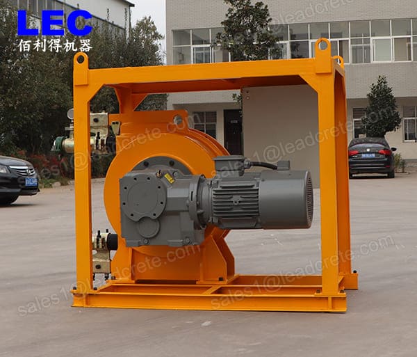 Large flow high efficiency peristaltic pump for concrete