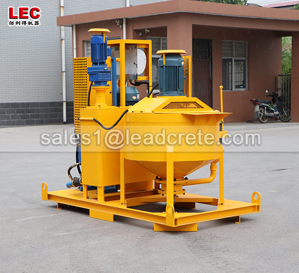 Compaction grouting equipment and grout pump with mixer