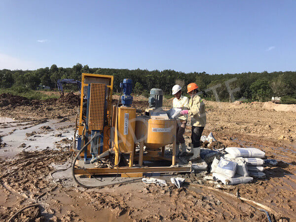 grout plant for dam