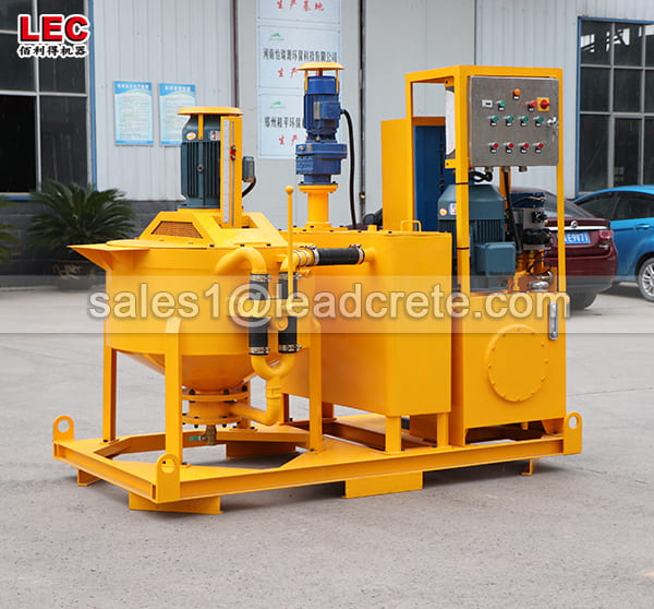 Compaction grouting pump with mixer