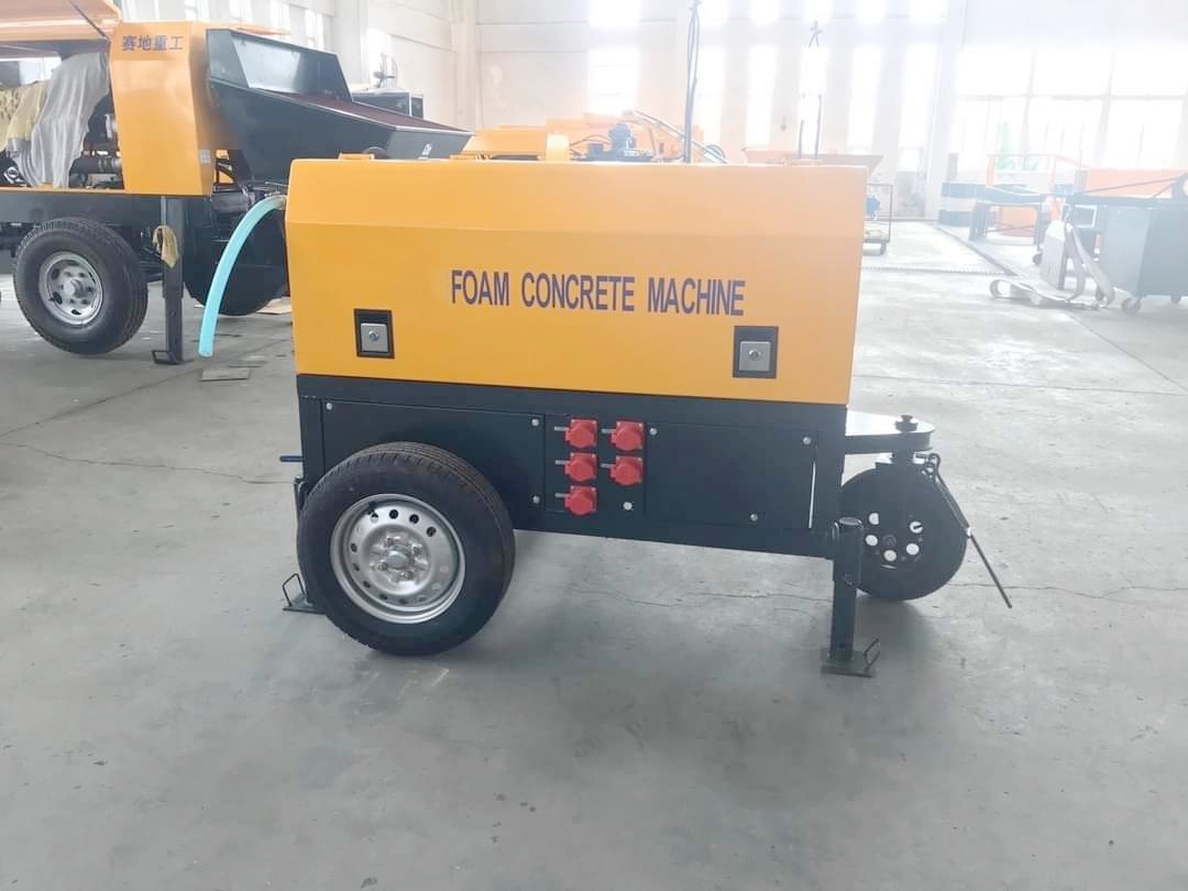 lightweight foam concrete mixer and pump in one body