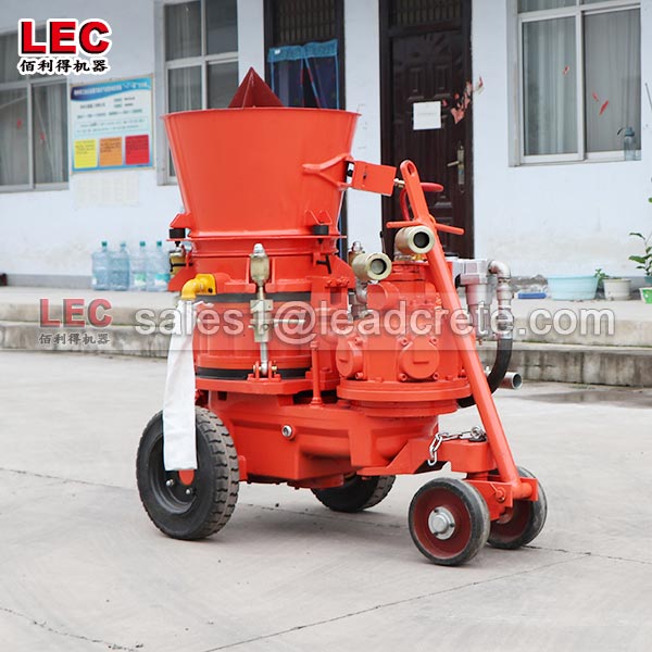 refractory dry-mix shotcrete machine application