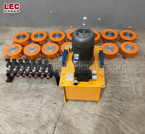 100 ton single acting low height lock nut hydraulic cylinder