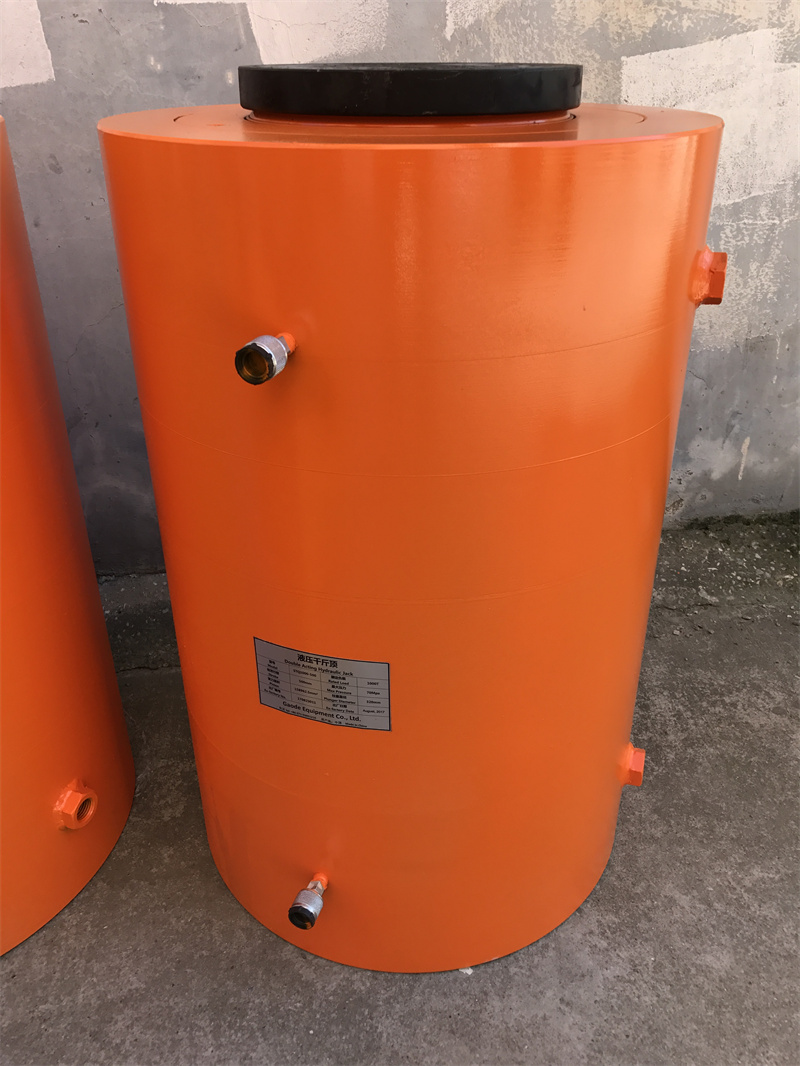 Double acting hydraulic piston cylinder