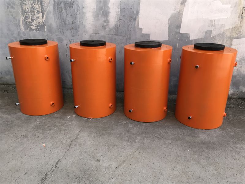 Double acting hydraulic piston cylinder