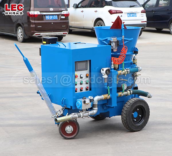 Refractory small shotcrete machines application