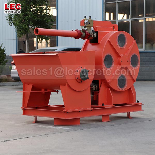 Hose type concrete pump for pumping refractory materials