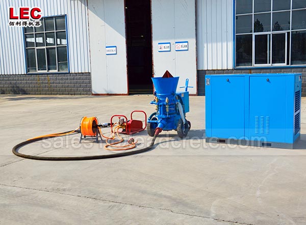 Refractory gunite machine for lime plant