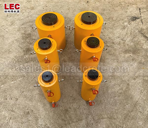 Double acting high tonnage hydraulic cylinder