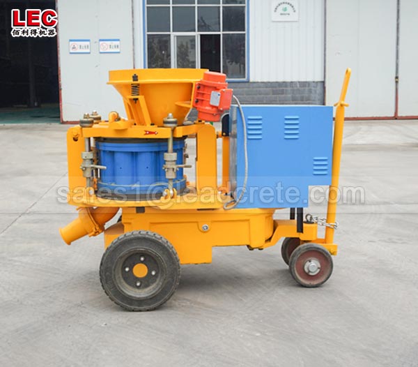 cost saving shotcrete machine with compact structure