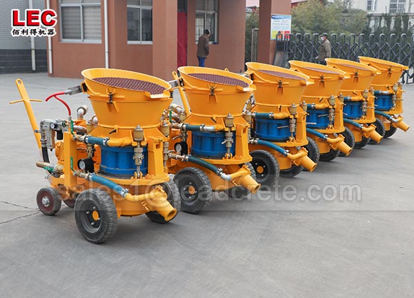 dry concrete gunite shotcrete spraying machine