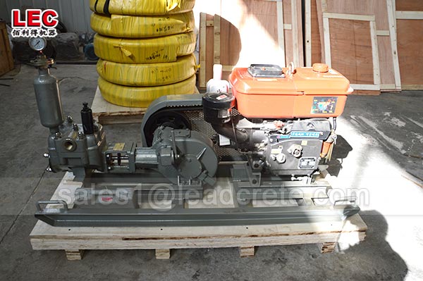 Pressure injection grout pump with diesel engine