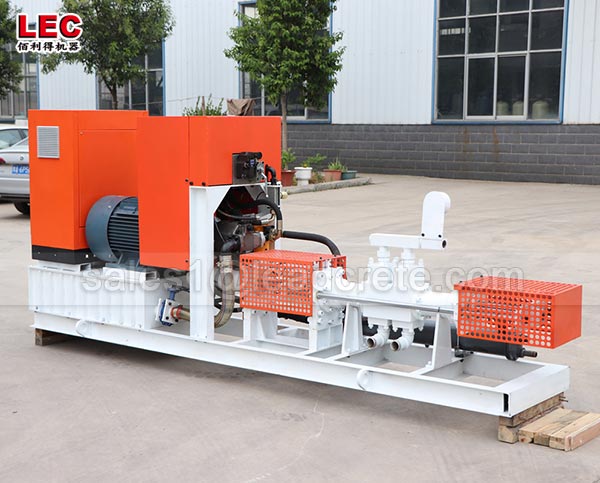 High pressure grout injection pump for foundation grouting