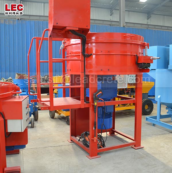 Refractory pan mixer used for furnace construction installation
